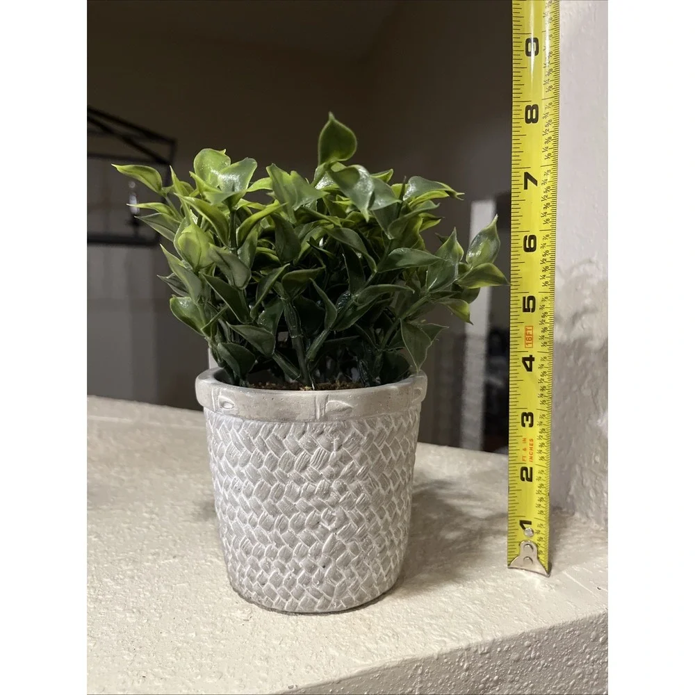 6 Pack Plants Ceramic Mini Artificial Greenery Potted Plants for Home Decor